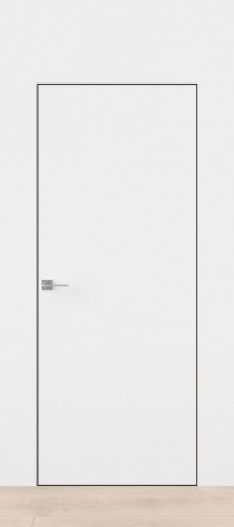 PL Doors Межкомнатная дверь IFL9 Reverse под покраску с алюм. кромкой черн., арт. 23610
