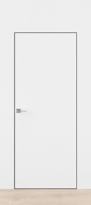 PL Doors Межкомнатная дверь IFL9 Reverse под покраску с алюм. кромкой черн., арт. 23610 - фото №1