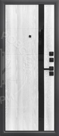 Александровские двери Входная дверь 3K PRO Промо Alum 15 (Сирма) черн.фурн, арт. 0006391 - фото №1